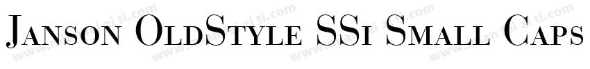 Janson OldStyle SSi Small Caps字体转换